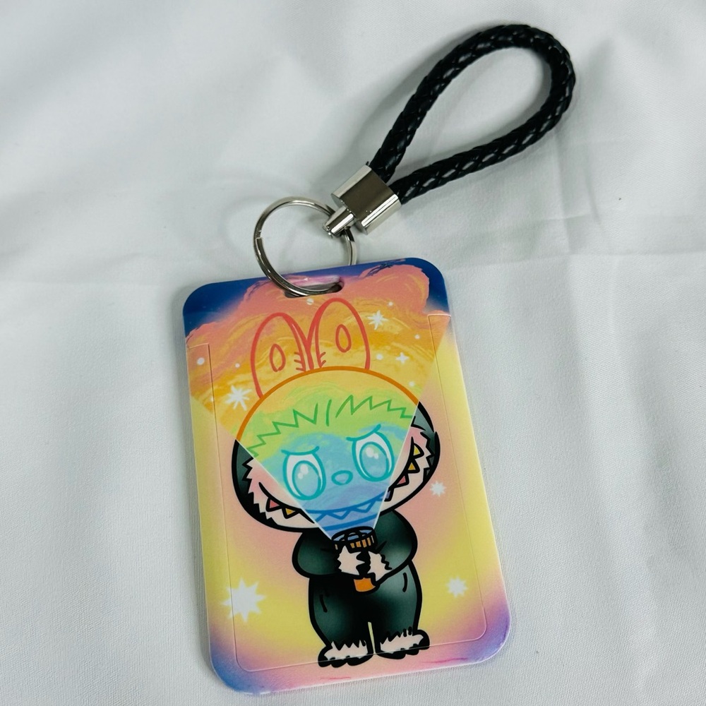 Labubu The Monsters LABUBU Flashlight Badge ID Holder Wristlet & Key Chain